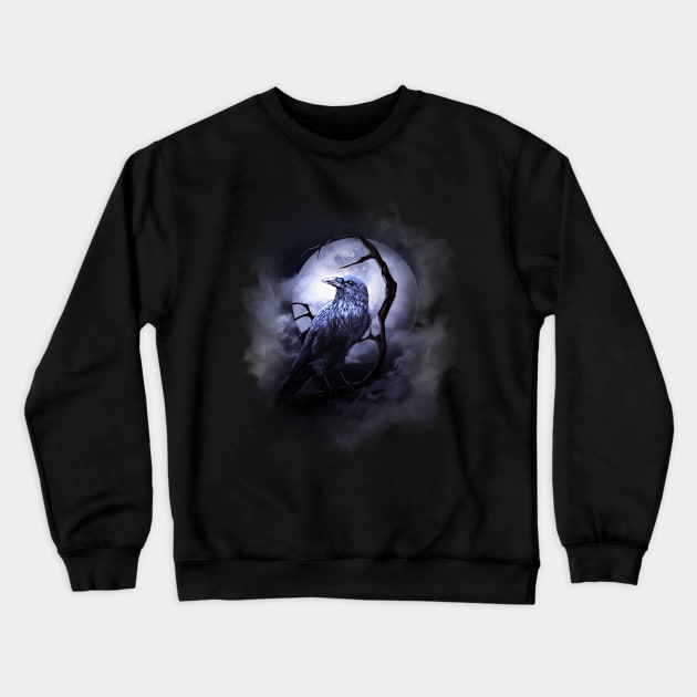 Midnight Raven Crewneck Sweatshirt by Ink Raven